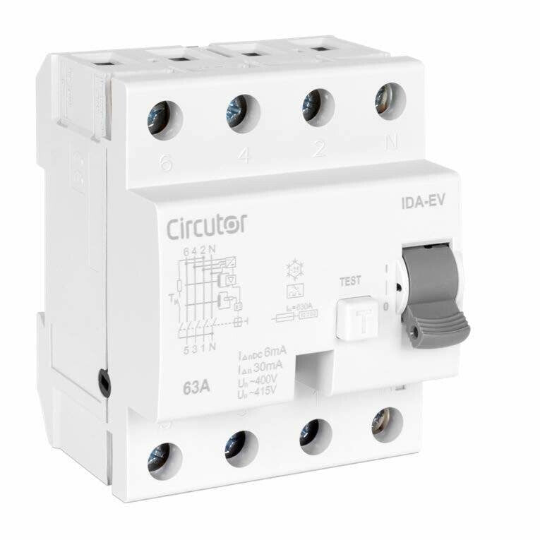 Differential Circutor IDA-EV Single-Phase and Three-Phase Type A-EV/AC30mA/DC6mA