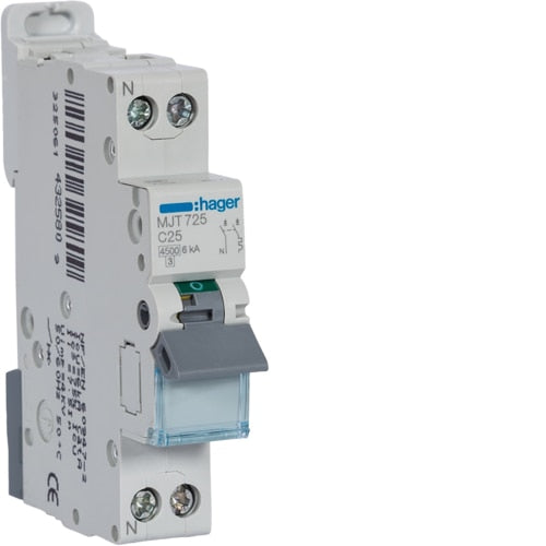 Hager Single-Phase Magneto-Thermal Circuit Breaker C Curve