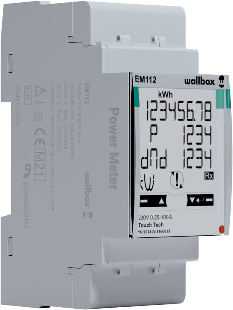 Sensor para Controlo Dinâmico de Potência ou Mid Meter Wallbox Power Boost Monofásico de Medição Direta até 100A