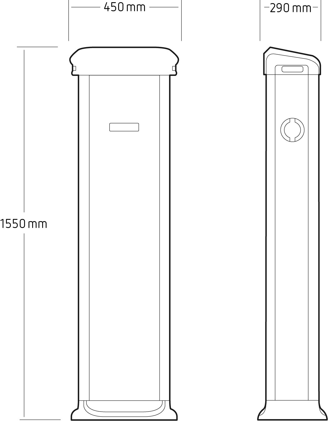 Urban Three-Phase Double Circutor AC Charging Station (2x22kW)