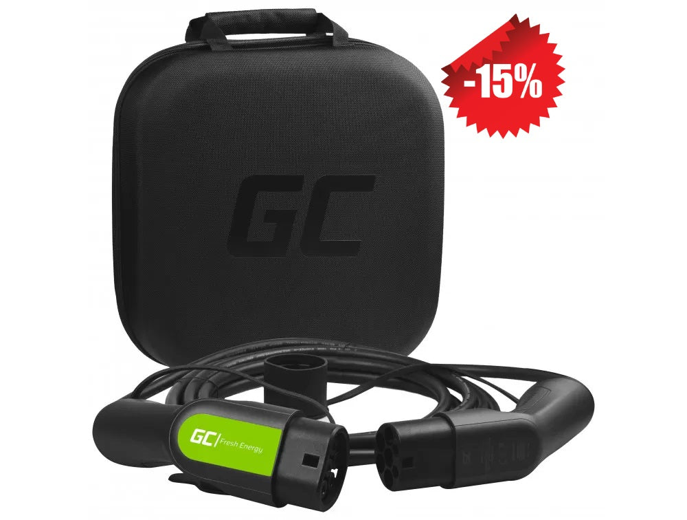 Greencell T2/T2 32A Single-Phase AC Charging Cable (7.4kW) + Bag – Ucharge