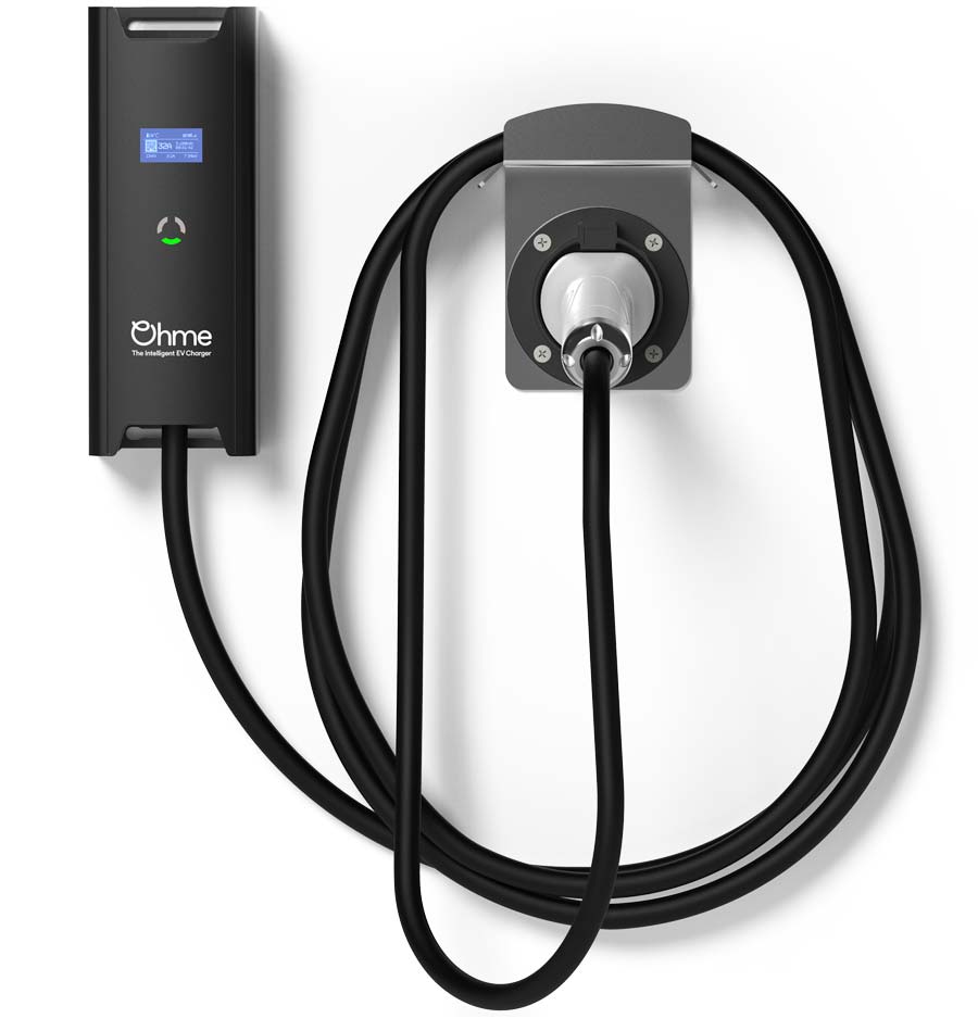 Carregador portátil Ohme Go monofásico 7.4 kW com ficha Tipo 2