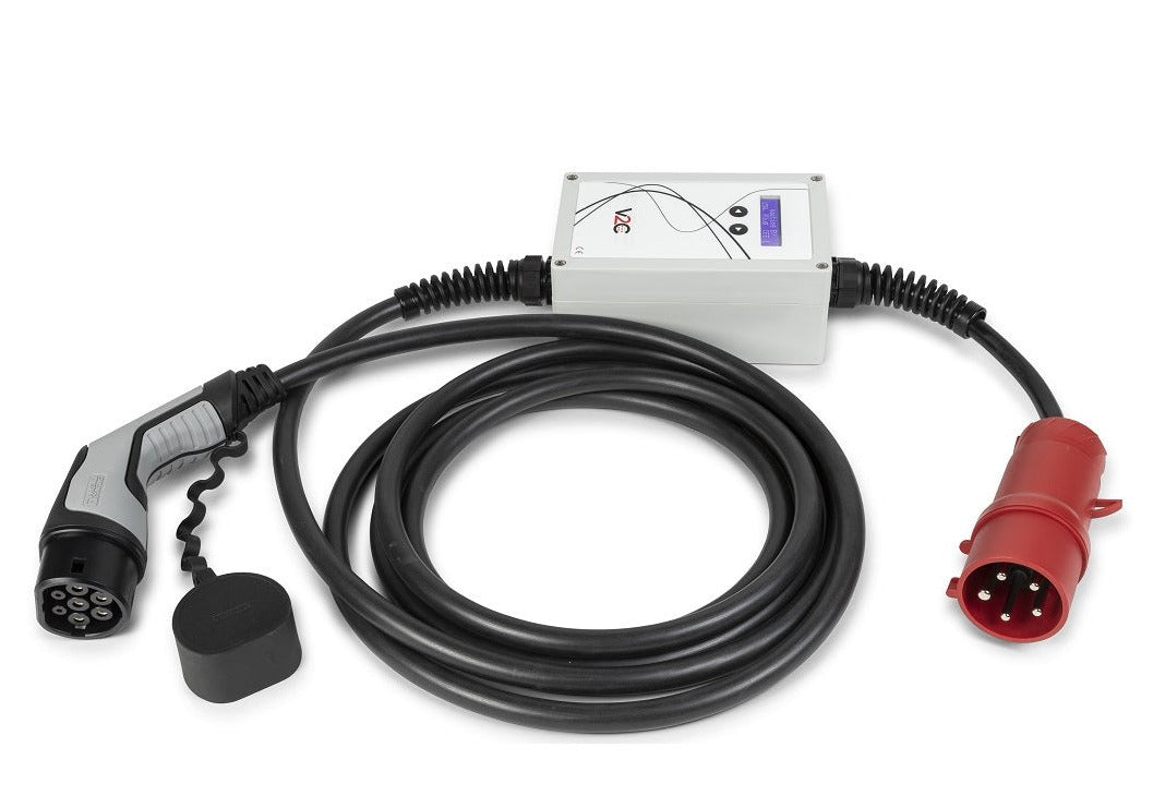 AC Portable Charger V2C 6A-32A T2 Three-Phase (22 kW) w/ CEE32 Connector