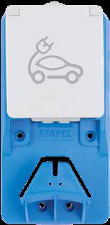 Tomada elétrica de parede para carregamento VE