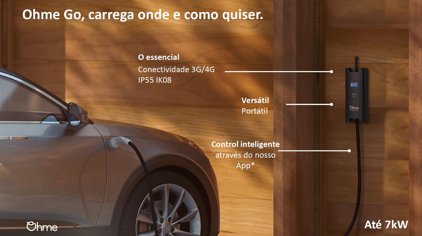 Carregador Portátil Ohme Go Monofásico 7.4 kW