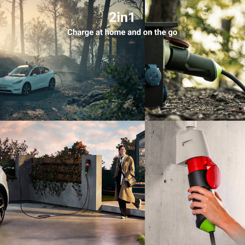 Greencell Habu T2 Three-Phase AC Portable Charger (11kW) w/ CEE16 Connector + Bag and App