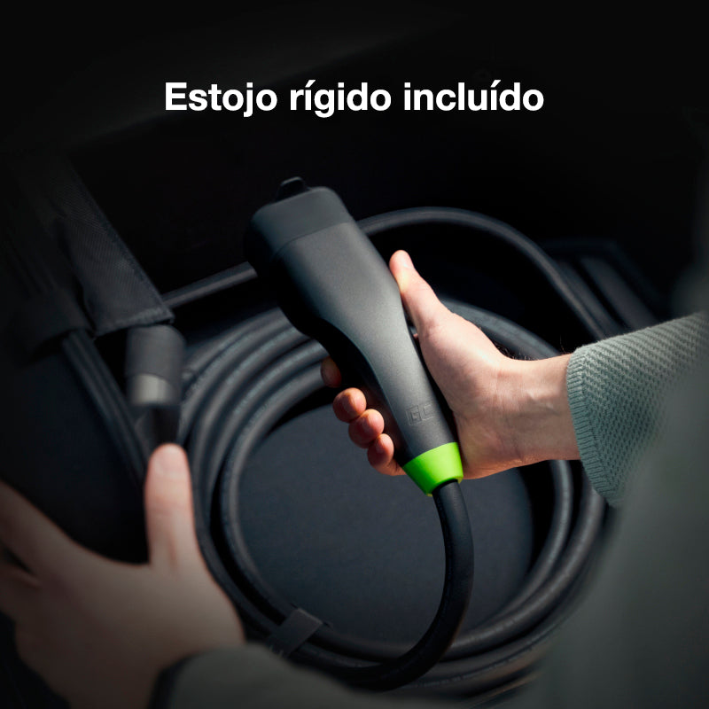 Greencell T2/T2 16A/32A Three-Phase AC Vulcanized Charging Cable (11kW/22kW) + Bag