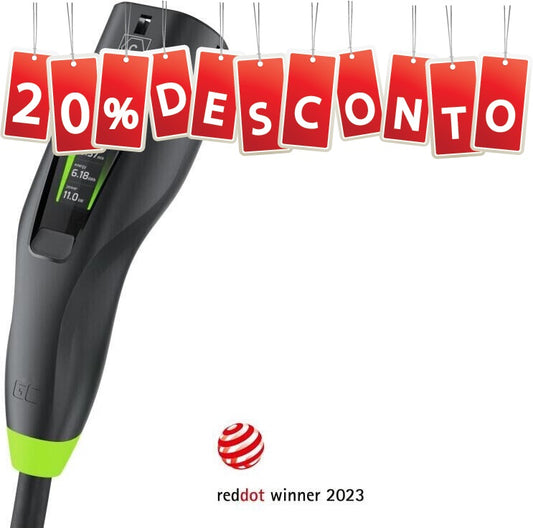 Greencell Habu T2 Three-Phase AC Portable Charger (11kW) w/ CEE16 Connector + Bag and App