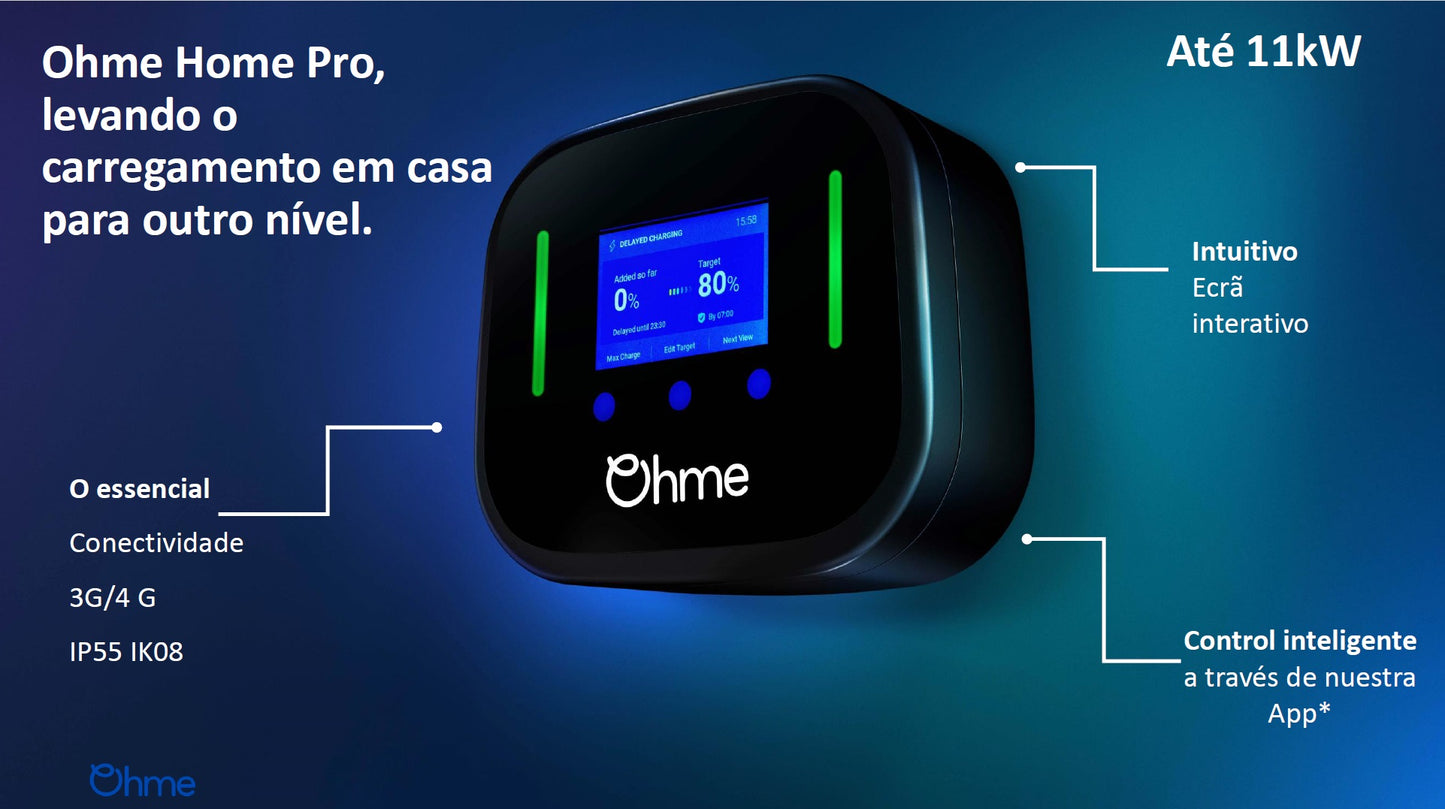 Estação de Carregamento AC Ohme Pro Trifásica (11kW)