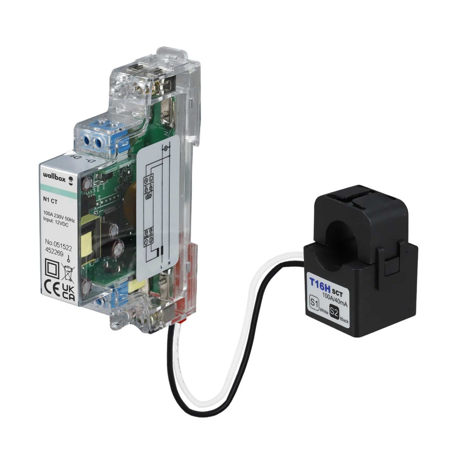 Sensor for Dynamic Power Control Wallbox Power Boost Single-Phase Indirect Measurement up to 80A 
